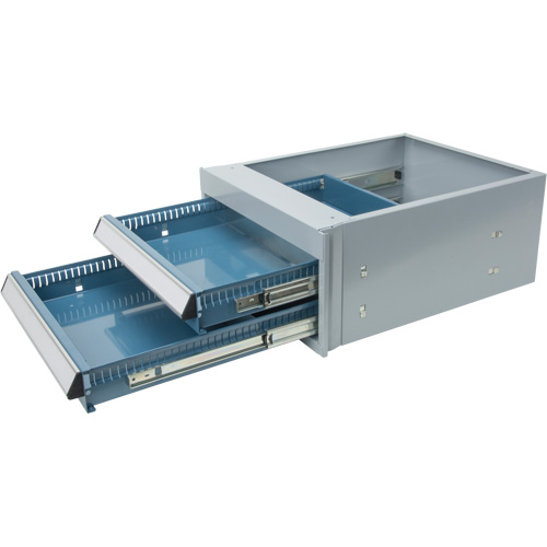 &eacute;tabli &agrave; deux tiroirs, Acier, 18" la x 21" p x 9" h Brunswick Fyr & Safety