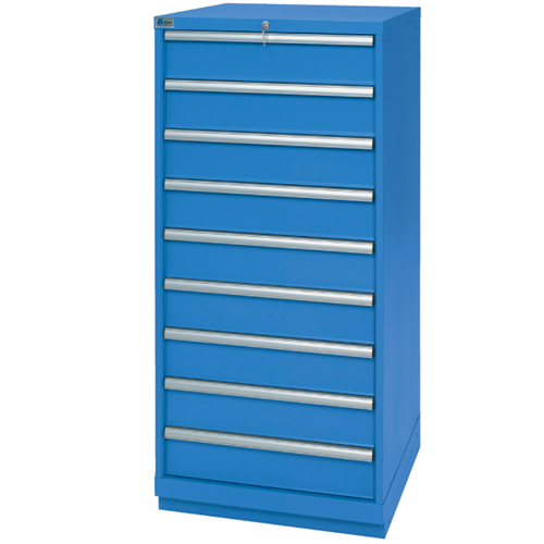 Armoires de rangement avec tiroirs, 9 tiroirs, 28-1/4" la x 28-1/2" p x 59-1/2" h, Bleu brillant Brunswick Fyr & Safety