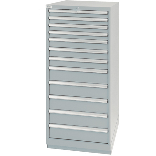 Drawer Cabinets, 12 Drawers, 28-1/4" W x 28-1/2" D x 59-1/2" H, Grey Brunswick Fyr & Safety