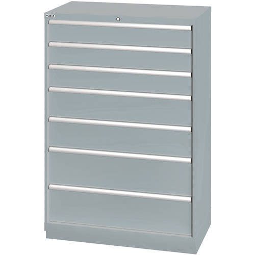 Armoires de rangement avec tiroirs, 7 tiroirs, 40-1/4" la x 22-1/2" p x 59-1/2" h, Gris Brunswick Fyr & Safety