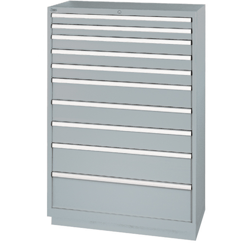 Drawer Cabinets, 10 Drawers, 40-1/4" W x 22-1/2" D x 59-1/2" H, Grey Brunswick Fyr & Safety