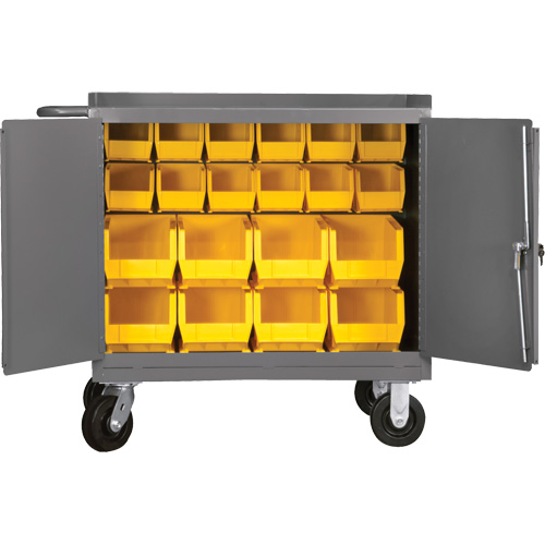 Armoire d'&eacute;tabli mobile avec bacs, Acier Surface Brunswick Fyr & Safety