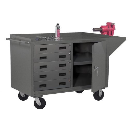 Mobile Workbench Cabinet, Steel Surface Brunswick Fyr & Safety