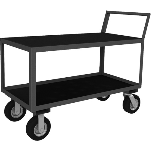 Low Profile Instrument Cart, 2 Tiers, 24-1/4" W x 39" D x 40-15/16" H, 1200 lbs. Cap. Brunswick Fyr & Safety
