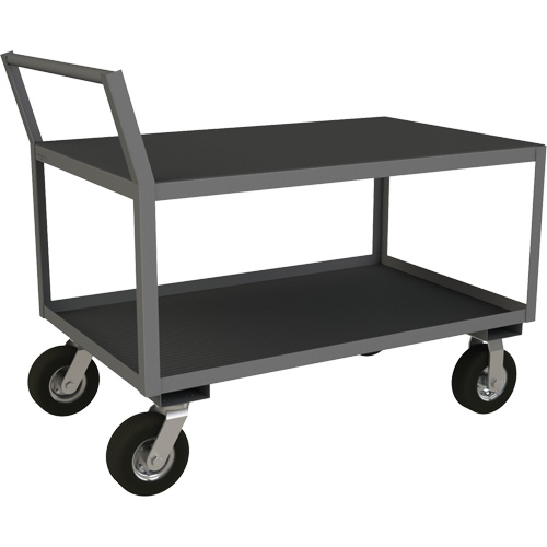 Low Profile Instrument Cart, 2 Tiers, 24-1/4" W x 51" D x 40-15/16" H, 1200 lbs. Cap. Brunswick Fyr & Safety
