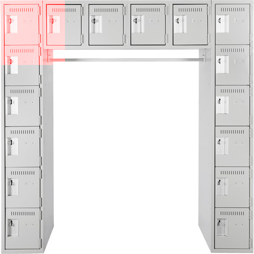 Assembled Archettes Clean Line Economy Lockers, 16 -tier, Bank of 3, 18" x 72" x 12", Steel Brunswick Fyr & Safety