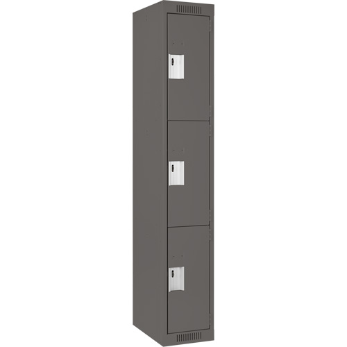 Casiers Clean Line, 3 niveaux, 12" x 18" x 72", Acier, Charbon, Rivet (assembl&eacute;) Brunswick Fyr & Safety