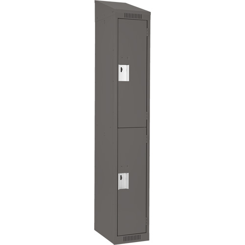 Casiers Clean Line, 2 niveaux, 12" x 18" x 78", Acier, Charbon, Rivet (assembl&eacute;) Brunswick Fyr & Safety