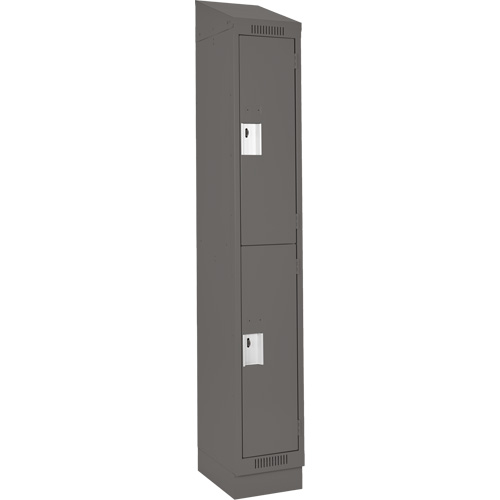 Casiers Clean Line, 2 niveaux, 12" x 18" x 82", Acier, Charbon, Rivet (assembl&eacute;) Brunswick Fyr & Safety