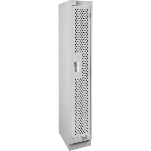 Casiers Clean Line, 12" x 15" x 76", Acier, Gris, Rivet (assembl&eacute;), Perfor&eacute; Brunswick Fyr & Safety