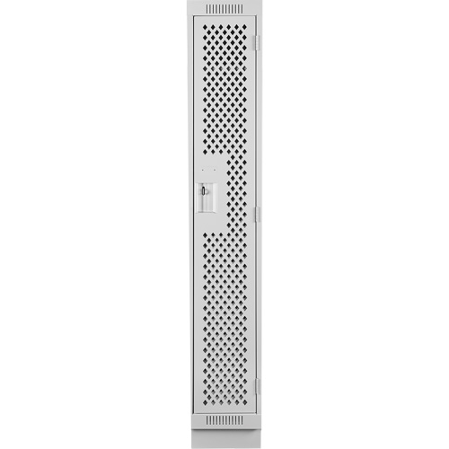 Casiers Clean Line, 12" x 15" x 76", Acier, Gris, Rivet (assembl&eacute;), Perfor&eacute; Brunswick Fyr & Safety
