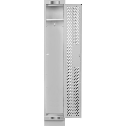 Casiers Clean Line, 12" x 15" x 76", Acier, Gris, Rivet (assembl&eacute;), Perfor&eacute; Brunswick Fyr & Safety