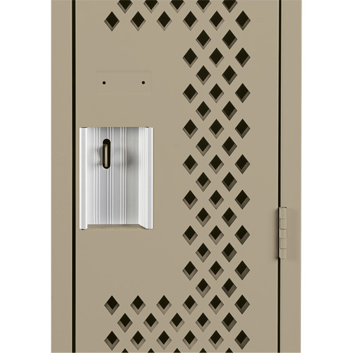 Clean Line Lockers, Bank of 2, 24" x 15" x 72", Steel, Beige, Rivet (Assembled), Perforated Brunswick Fyr & Safety