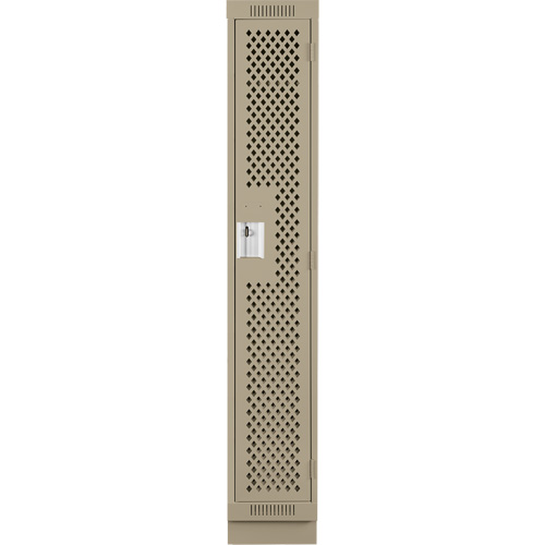 Casiers Clean Line, 12" x 15" x 76", Acier, Beige, Rivet (assembl&eacute;), Perfor&eacute; Brunswick Fyr & Safety