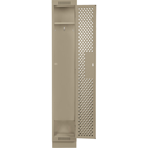 Casiers Clean Line, 12" x 15" x 76", Acier, Beige, Rivet (assembl&eacute;), Perfor&eacute; Brunswick Fyr & Safety