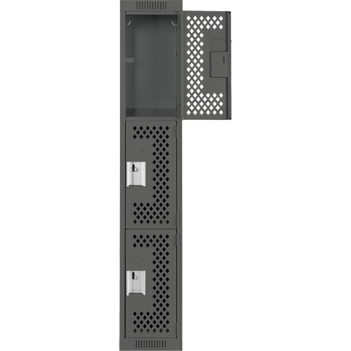 Casiers Clean Line, 3 niveaux, 12" x 12" x 72", Acier, Charbon, Rivet (assembl&eacute;), Perfor&eacute; Brunswick Fyr & Safety