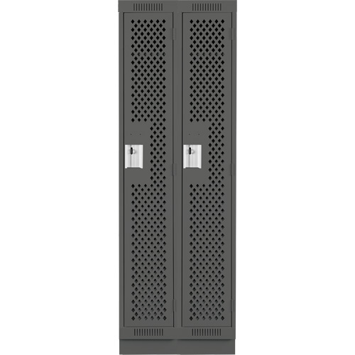 Casiers Clean Line, Bloc de 2, 24" x 12" x 76", Acier, Charbon, Rivet (assembl&eacute;), Perfor&eacute; Brunswick Fyr & Safety