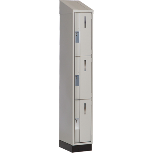 Casiers robustes Concorde, 3 niveaux, 12" x 18" x 82", Acier, Gris, Soud&eacute; (assembl&eacute;) Brunswick Fyr & Safety