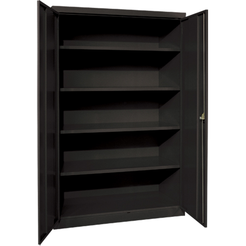 Armoires de rangement Hi-Boy profondes, Acier, 4 Tablettes, 72" h x 36" la x 24" P, Noir Brunswick Fyr & Safety