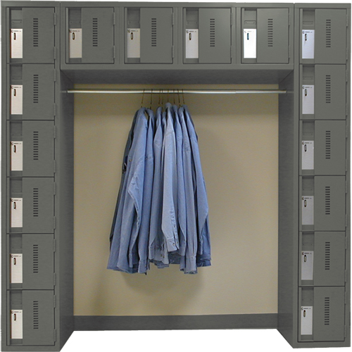 Archettes Concorde Heavy Duty Lockers, 16 -tier, Bank of 3, 18" x 72" x 72", Steel Brunswick Fyr & Safety