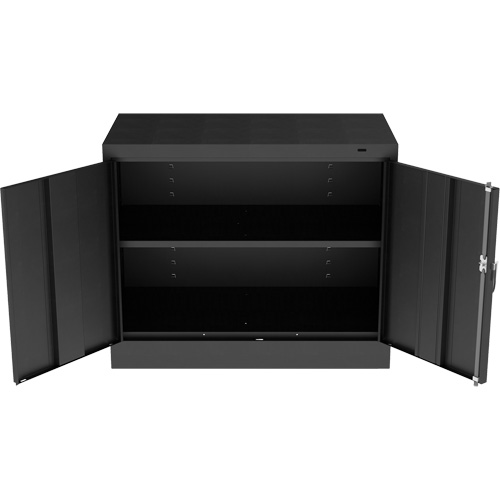 Standard Desk-High Cabinet, Steel, 30" H x 36" W x 18" D, Black Brunswick Fyr & Safety