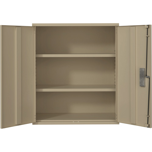 Lo-Boy Storage Cabinet, Steel, 2 Shelves, 40" H x 36" W x 18" D, Beige Brunswick Fyr & Safety