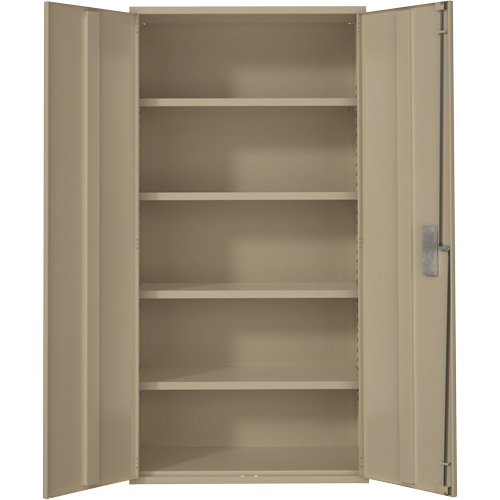Hi-Boy Storage Cabinet, Steel, 4 Shelves, 72" H x 36" W x 18" D, Beige Brunswick Fyr & Safety