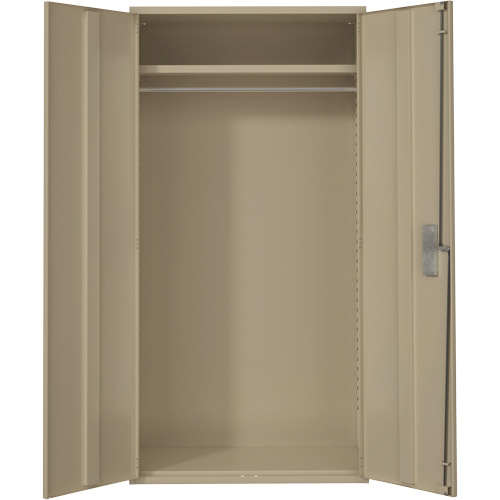 Wardrobe Storage Cabinet, Steel, 36" W x 18" D x 72" H, Beige Brunswick Fyr & Safety