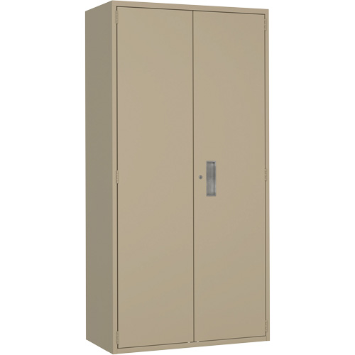 Combination Storage Cabinet, Steel, 6 Shelves, 72" H x 36" W x 18" D, Beige Brunswick Fyr & Safety