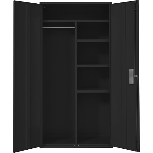 Combination Storage Cabinet, Steel, 6 Shelves, 72" H x 36" W x 18" D, Black Brunswick Fyr & Safety