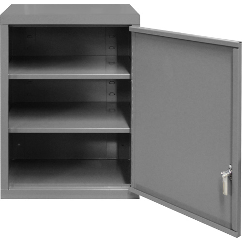 Armoire murale, 27" h x 13-11/16" la x 18" p, 2 tablettes, Acier, Gris Brunswick Fyr & Safety