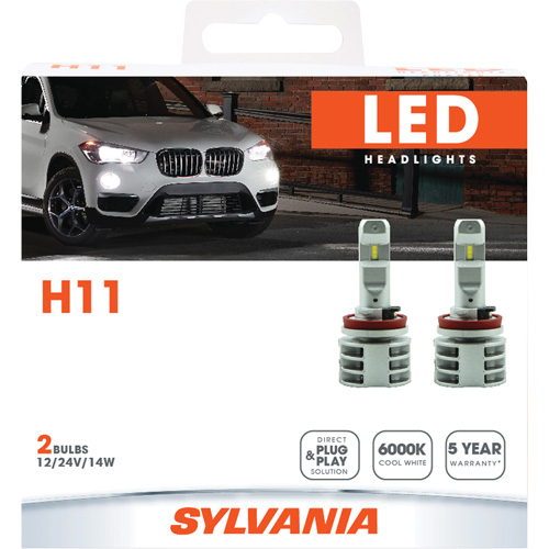 H11 Headlight Bulb, LED, 13.2 W/17 W, White Brunswick Fyr & Safety