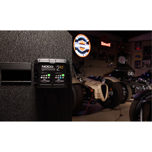 Genius&reg; 2X2 2-Bank, 4-Amp Battery Charger Brunswick Fyr & Safety