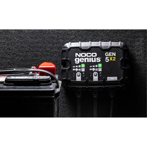 Chargeur de batterie embarqu&eacute; &agrave; 2 sorties de 10 amp&egrave;res Gen5X2 Genius Brunswick Fyr & Safety