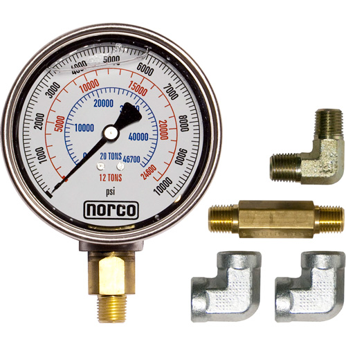Hydraulic Gauge with Fittings, 4" , Bottom Mount, Analogue Brunswick Fyr & Safety
