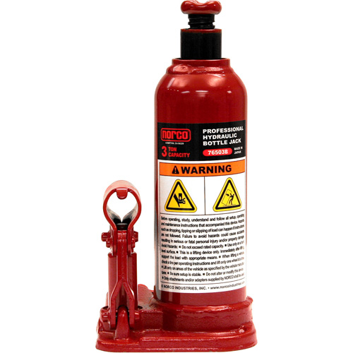 Cric-bouteille, 3 tonne(s), Hydraulique &agrave; main, 15-9/16" Hauteur &eacute;lev&eacute;e Brunswick Fyr & Safety
