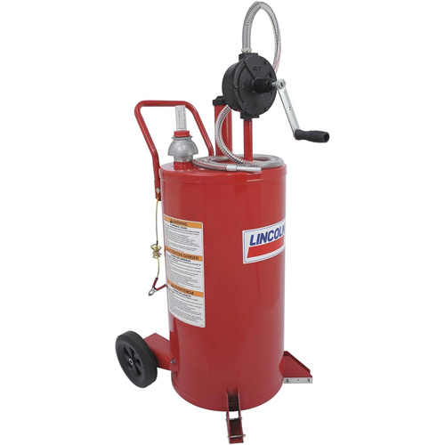 Chariot &agrave; carburant en acier de 25 gallons avec pompe rotative bidirectionnelle Brunswick Fyr & Safety