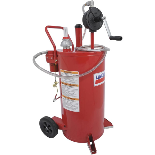 Chariot &agrave; carburant en acier de 25 gallons avec pompe rotative bidirectionnelle et filtre Brunswick Fyr & Safety
