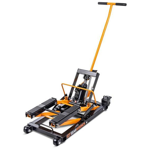 ATV and Motorcycle Jack, 0.75 Ton(s) Capacity, 4-2/3" Lowered, 14-1/2" Raised, Manual Hydraulic Brunswick Fyr & Safety