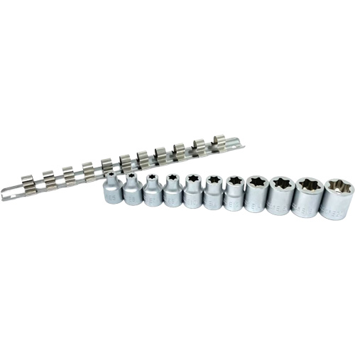 Flat-Cut E-"Star" Socket Set, 11 Pieces, 3/8" Drive Size Brunswick Fyr & Safety