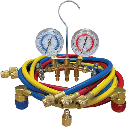 Automotive Manifold Gauge Set with Economy Couplers & Tank Adapter Brunswick Fyr & Safety