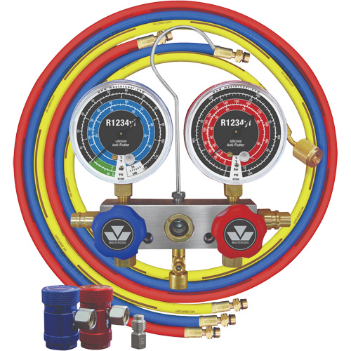 R1234Yf 2-Way Piston Valve Manifold Gauge Set Brunswick Fyr & Safety