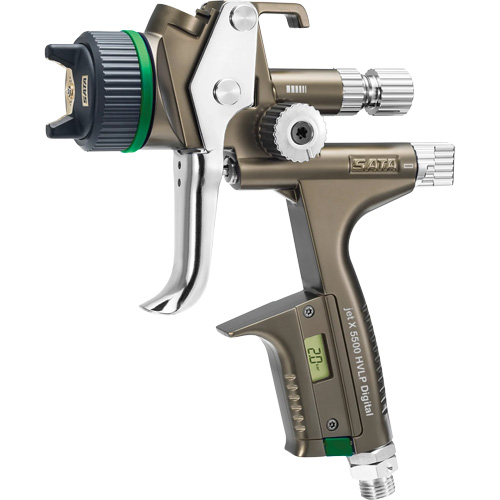 Pistolet de peinture de premi&egrave;re qualit&eacute; pour peinture automobile avec psi num&eacute;rique X5500 HVLP 1,2 I RPS D, Entr&eacute;e d'air 1/4" NPT, 15,19 pi³/min, Capacit&eacute; 0,6 L/0,9 L, 0,17 psi Brunswick Fyr & Safety