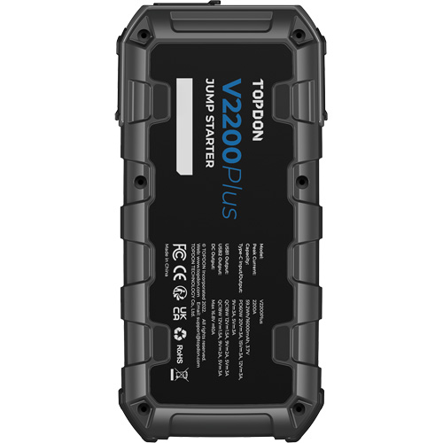 V2200Plus 2-in-1 2200 Peak Amp Jump Starter, Battery & System Tester Brunswick Fyr & Safety