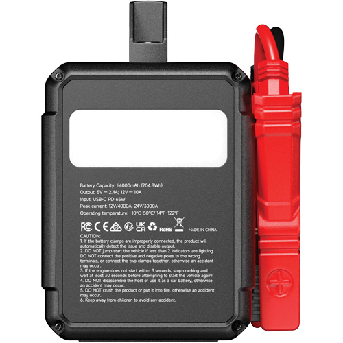 V4000 HD 12V/24V 4000A Jump Starter Brunswick Fyr & Safety