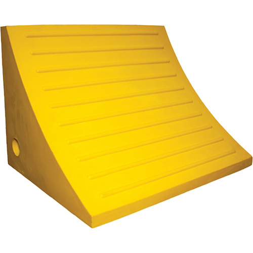 Cale de roue, Polyur&eacute;thane, Jaune, 15-1/4" la x 12-1/8'' p x 10-3/4" h Brunswick Fyr & Safety