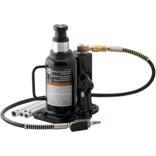 Air Actuated Bottle Jack, 20 Ton(s), Air Hydraulic, 18-3/4" Raised Height Brunswick Fyr & Safety