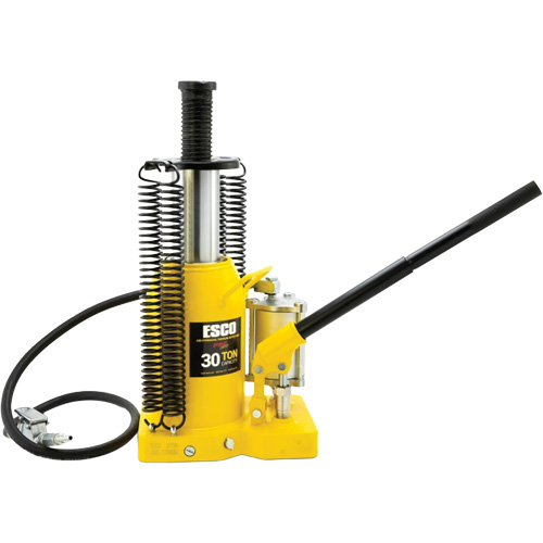 Cric-bouteille de s&eacute;rie Pro, 30 tonnes, Air comprim&eacute;/hydraulique, 20" Hauteur &eacute;lev&eacute;e Brunswick Fyr & Safety