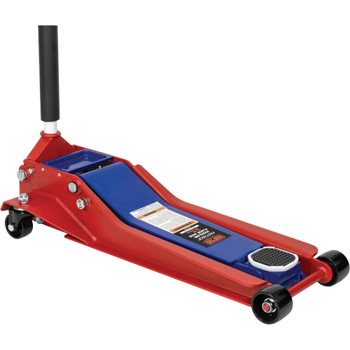 High/Low Floor Jack, 3 Ton(s) Capacity, 3-1/8" Lowered, 24-3/8" Raised, Manual Hydraulic Brunswick Fyr & Safety