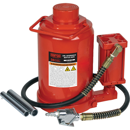 Standard Height Bottle Jack, 50 Ton(s), Air Hydraulic, 19" Raised Height Brunswick Fyr & Safety